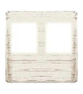 Монтажная плата FEDE для двойного информационного разъема RJ-45, white decape + beige FD04318BD-A