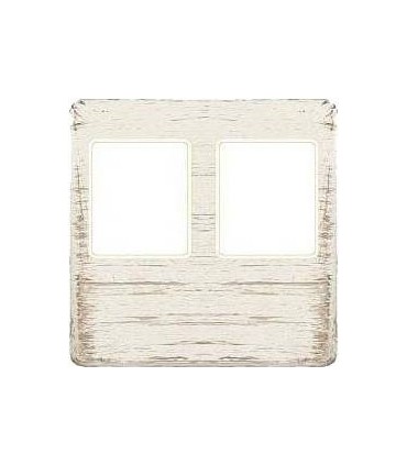 Монтажная плата FEDE для двойного информационного разъема RJ-45, white decape + beige FD04318BD-A