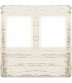 Монтажная плата FEDE для двойного информационного разъема RJ-45, white decape + beige FD04318BD-A