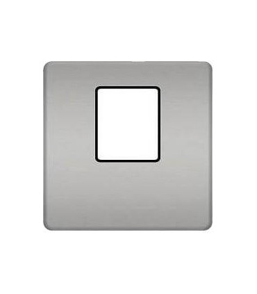 Монтажная плата FEDE для одиночного информационного разъема RJ-45, bright chrome + black FD04317CB-M