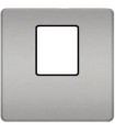 Монтажная плата FEDE для одиночного информационного разъема RJ-45, bright chrome + black FD04317CB-M