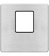 Монтажная плата FEDE для одиночного информационного разъема RJ-45, nickel satin + black FD04317NS-M