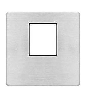 Монтажная плата FEDE для одиночного информационного разъема RJ-45, nickel satin + black FD04317NS-M