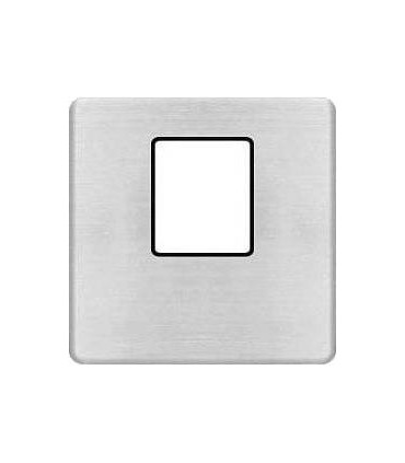 Монтажная плата FEDE для одиночного информационного разъема RJ-45, nickel satin + black FD04317NS-M