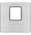 Монтажная плата FEDE для одиночного информационного разъема RJ-45, nickel satin + black FD04317NS-M