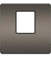 Монтажная плата FEDE для одиночного информационного разъема RJ-45, graphite + black FD04317GR-M