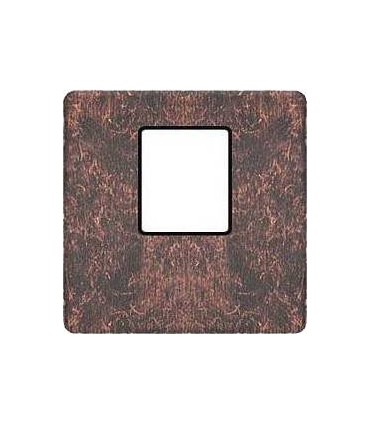 Монтажная плата FEDE для одиночного информационного разъема RJ-45, rustic cooper + black FD04317RU-M