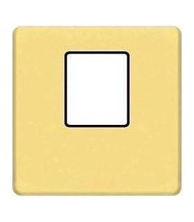 Монтажная плата FEDE для одиночного информационного разъема RJ-45, bright gold + black FD04317OB-M