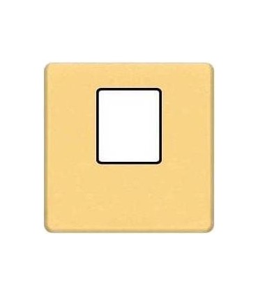Монтажная плата FEDE для одиночного информационного разъема RJ-45, real gold + black FD04317OR-M