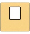 Монтажная плата FEDE для одиночного информационного разъема RJ-45, real gold + black FD04317OR-M