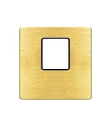 Монтажная плата FEDE для одиночного информационного разъема RJ-45, bright patina + black FD04317PB-M
