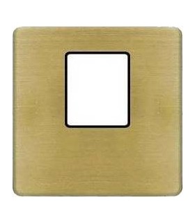 Монтажная плата FEDE для одиночного информационного разъема RJ-45, matt patina + black FD04317PM-M
