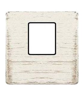 Монтажная плата FEDE для одиночного информационного разъема RJ-45, white decape + black FD04317BD-M