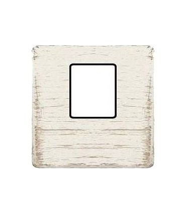 Монтажная плата FEDE для одиночного информационного разъема RJ-45, white decape + black FD04317BD-M