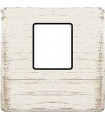 Монтажная плата FEDE для одиночного информационного разъема RJ-45, white decape + black FD04317BD-M