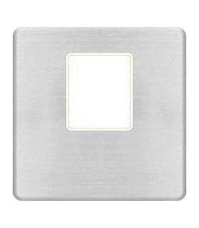 Монтажная плата FEDE для одиночного информационного разъема RJ-45, nickel satin + beige FD04317NS-A