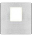 Монтажная плата FEDE для одиночного информационного разъема RJ-45, nickel satin + beige FD04317NS-A