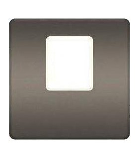 Монтажная плата FEDE для одиночного информационного разъема RJ-45, graphite + beige FD04317GR-A