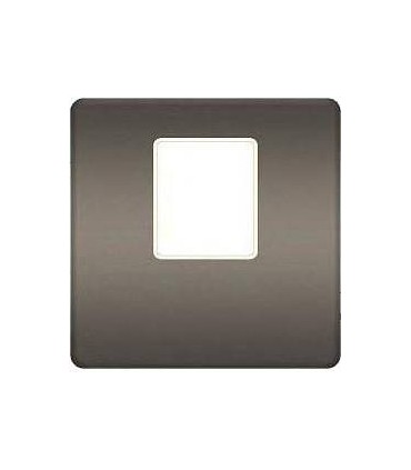 Монтажная плата FEDE для одиночного информационного разъема RJ-45, graphite + beige FD04317GR-A