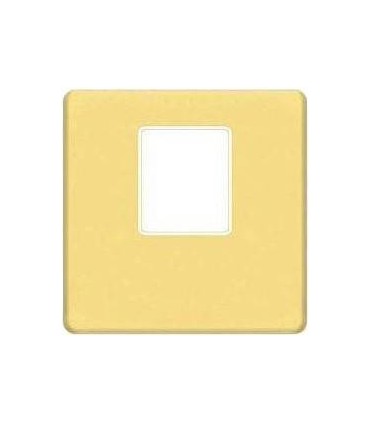 Монтажная плата FEDE для одиночного информационного разъема RJ-45, bright gold + beige FD04317OB-A