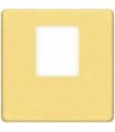 Монтажная плата FEDE для одиночного информационного разъема RJ-45, bright gold + beige FD04317OB-A