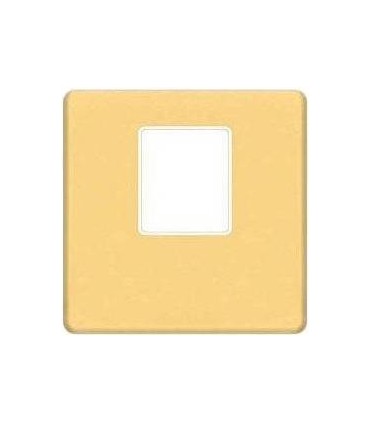 Монтажная плата FEDE для одиночного информационного разъема RJ-45, real gold + beige FD04317OR-A