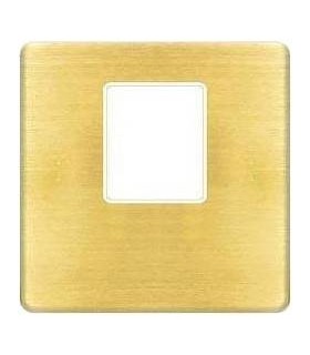Монтажная плата FEDE для одиночного информационного разъема RJ-45, bright patina + beige FD04317PB-A