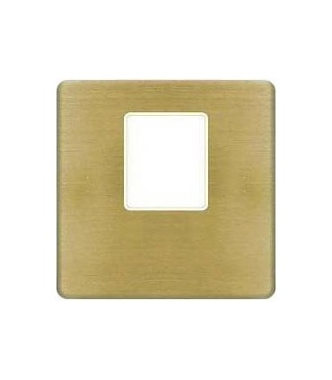 Монтажная плата FEDE для одиночного информационного разъема RJ-45, matt patina + beige FD04317PM-A