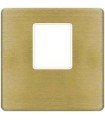 Монтажная плата FEDE для одиночного информационного разъема RJ-45, matt patina + beige FD04317PM-A