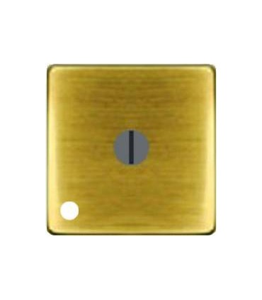 Сдвоенный поворотный SP выключатель без лампы подсветки FEDE, bright patina FD03140-PB