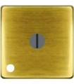 Поворотный выключатель "с двух мест" с лампой подсветки FEDE, bright patina FD03121-PB