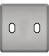 Монтажная плата для выключателя тумблерного типа с 2 коннекторами FEDE, bright chrome + black FD04321CB-M