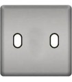 Монтажная плата для выключателя тумблерного типа с 2 коннекторами FEDE, bright chrome + black FD04321CB-M