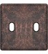 Монтажная плата для выключателя тумблерного типа с 2 коннекторами FEDE, rustic cooper + black FD04321RU-M