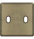 Монтажная плата для выключателя тумблерного типа с 2 коннекторами FEDE, antic silver + black FD04321AS-M