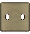 Монтажная плата для выключателя тумблерного типа с 2 коннекторами FEDE, antic silver + black FD04321AS-M