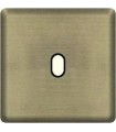Монтажная плата для выключателя тумблерного типа с 1 коннектором FEDE, antic silver + black FD04320AS-M
