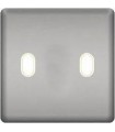 Монтажная плата для выключателя тумблерного типа с 2 коннекторами FEDE, bright chrome + beige FD04321CB-A