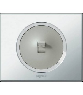 Выключатель с рычажком в сборе Legrand Celiane Зеркало/Титан {PRODUCT_REFERENCE}