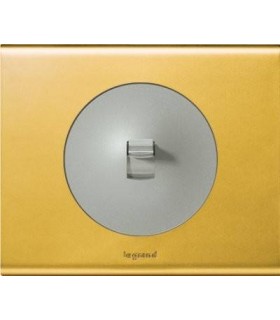 Выключатель с рычажком в сборе Legrand Celiane Золото/Титан {PRODUCT_REFERENCE}
