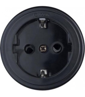 Двухполюсная розетка 16A-250V Fontini Garby Colonial керамика, черная 31212272
