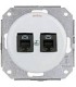 Компьютерная розетка RJ 45, 8 контактов 2-х мест. 6 кат. Fontini Garby Colonial керамика, белый 31707172