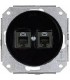 Компьютерная розетка RJ 45, 8 контактов 2-х мест. 6 кат. Fontini Garby Colonial керамика, черный 31707272