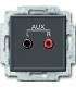 Механизм аудио-входа ABB с суппортом, стерео 8200-0-0108