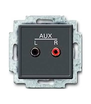 Механизм аудио-входа ABB с суппортом, стерео 8200-0-0108