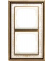 Рамка на 2 поста, ABB серия Династия, Латунь античная, белая роспись 1722-846-500