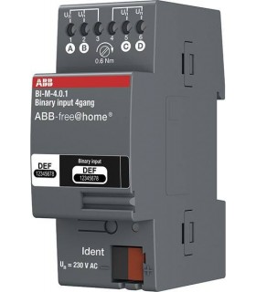 Вход бинарный, 4-канальный, 220В, ABB free@home BI-M-4.0.1
