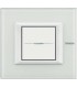 Выключатель Bticino Axolute White Glass-VBB HA4802VBB