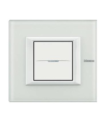 Выключатель Bticino Axolute White Glass-VBB HA4802VBB