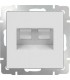 Розетка телефонная RJ-11 и Еthernet RJ-45 Werkel, белый WL01-RJ11-45